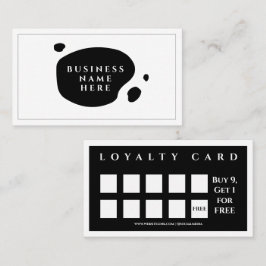 Svartvit, minimalistisk salonkaffekaffe lojalitetskort