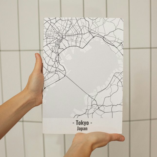 Svartvit, minimalistisk Tokyo City-Poster Poster (Skapare uppladdad)