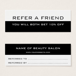 Svartvit minimalistiskt modernt referenskort litet visitkort