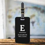 Svartvit, minimalt, modernt monogram bagagebricka<br><div class="desc">Öka din resupplevelse med vår klassiska Elegant Modern Minimalist Monogram Luggage Tag-kod. Detta noggrant designade tillbehör kombinerar sömlöst elegans med contemporaryns minimalism, och ser till att ditt bagage är sofistikerat. Den här bagagetaggen är utformad med precision och noggrannhet. Den är mer än bara en praktisk artikel. Den är en personlig...</div>