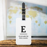 Svartvit, minimalt, modernt monogram bagagebricka<br><div class="desc">Öka din resupplevelse med vår klassiska Elegant Modern Minimalist Monogram Luggage Tag-kod. Detta noggrant designade tillbehör kombinerar sömlöst elegans med contemporaryns minimalism, och ser till att ditt bagage är sofistikerat. Den här bagagetaggen är utformad med precision och noggrannhet. Den är mer än bara en praktisk artikel. Den är en personlig...</div>
