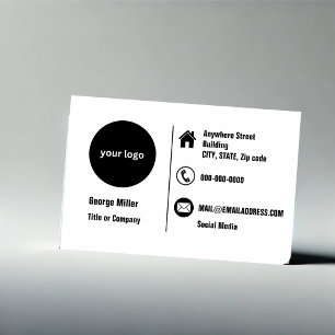 svartvit minsta professionell rund logotyp visitkort