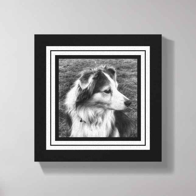 Svartvit Mobil Pic Mini Storlek Canvastryck (Framsida)