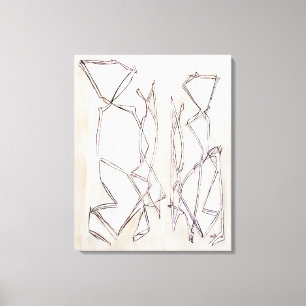 Svartvit Modern Abstrakt Art för Par Canvastryck