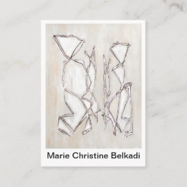 Svartvit modern Abstrakt Geometric Fine Art Visitkort