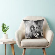 Svartvit modern Abstrakt