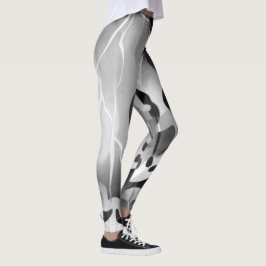 Svartvit modern Abstrakt Leggings