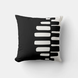 Svartvit Modern Abstrakt Pinecone Kudde