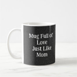 Svartvit modern bästa mamma någonsin glitter kaffemugg