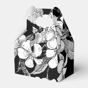 Svartvit modern, bohemisk Blommigt Presentaskar
