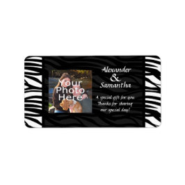 Svartvit, modern Bröllop-gåva- eller favoritetiket Adressetikett