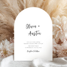 Svartvit modern Chic skript med minimalistisk Bröl