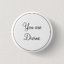 Svartvit modern Elegant du är gudomlig runda