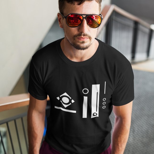 Svartvit modern geometrisk Abstrakt T Shirt (Skapare uppladdad)