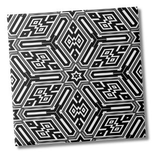 Svartvit modern geometrisk Snyggt i chic Kakelplatta