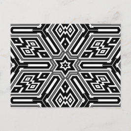 Svartvit modern geometrisk Snyggt i chic Vykort