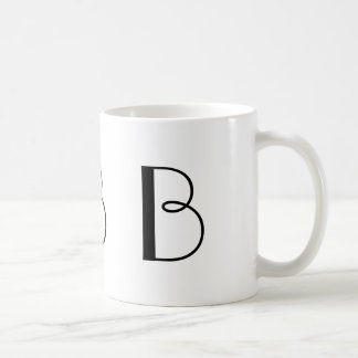 Svartvit modern kaffemugg för Monogram B