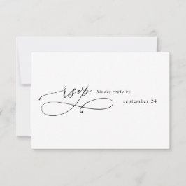 Svartvit, modern kalligrafi 3 w OSA av måltid