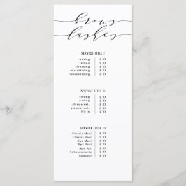 Svartvit modern kalligrafi - blad och streck meny