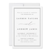 Svartvit, modern, klassisk Bröllop