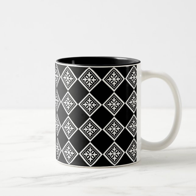 Svartvit modern konst Deco Mugg (Höger)