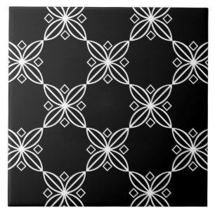Svartvit modern konst Deco Trivet Kakelplatta