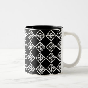 Svartvit modern konstDeco mugg