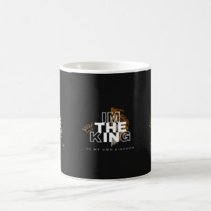 Svartvit Modern Kung-kaffet mugg