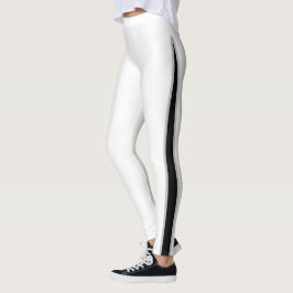 Svartvit modern leggings