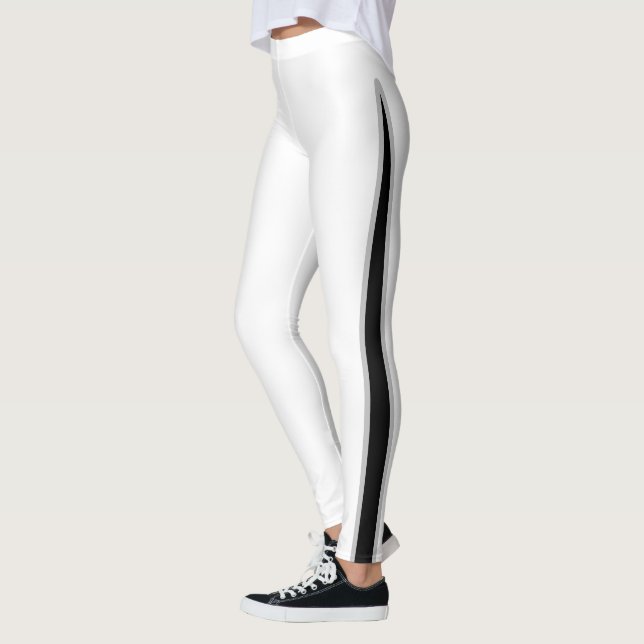 Svartvit modern leggings (Vänster)