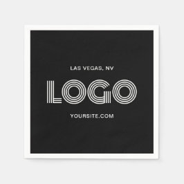 Svartvit modern Logotyp Pappersservett