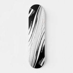 Svartvit modern mini skateboard bräda 18,5 cm