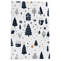 Svartvit, modern, minimal jultomte-Helgdag