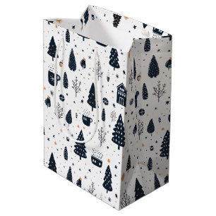 Svartvit, modern, minimal jultomte-Helgdag