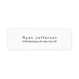Svartvit, modern, minimal Professionell Returadress Etikett