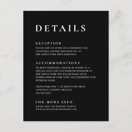 Svartvit, modern, minimalistisk Elegant 2 Tilläggskort