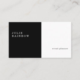 Svartvit modern, minimalistisk Professionell V2 Visitkort