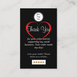 Svartvit, modern, minimalistisk Tack Visitkort