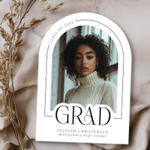 Svartvit, modern, minimalt grad-fotomeddelande