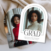 Svartvit, modern, minimalt grad-fotomeddelande