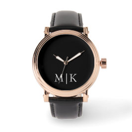 Svartvit | Modern monogram Armbandsur