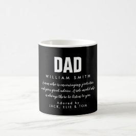 Svartvit modern pappa kaffemugg