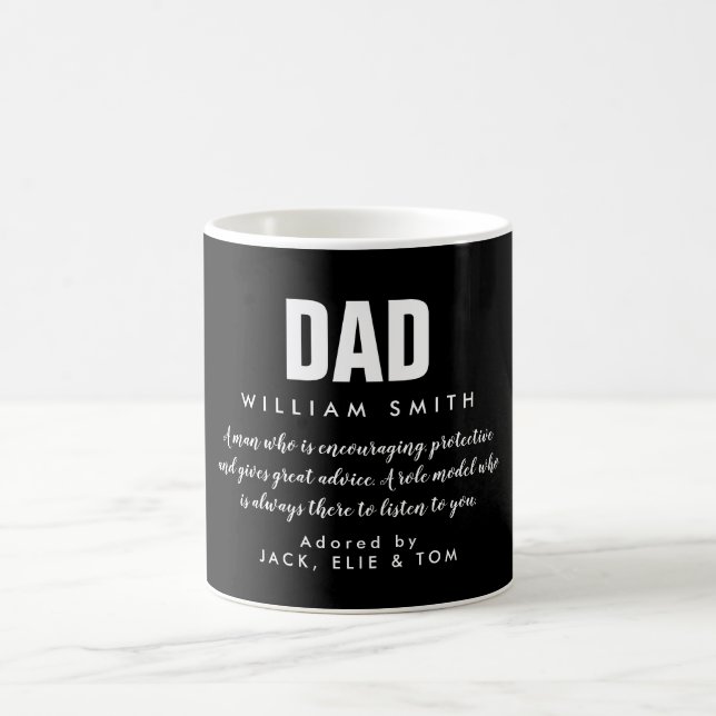 Svartvit modern pappa kaffemugg (Center)
