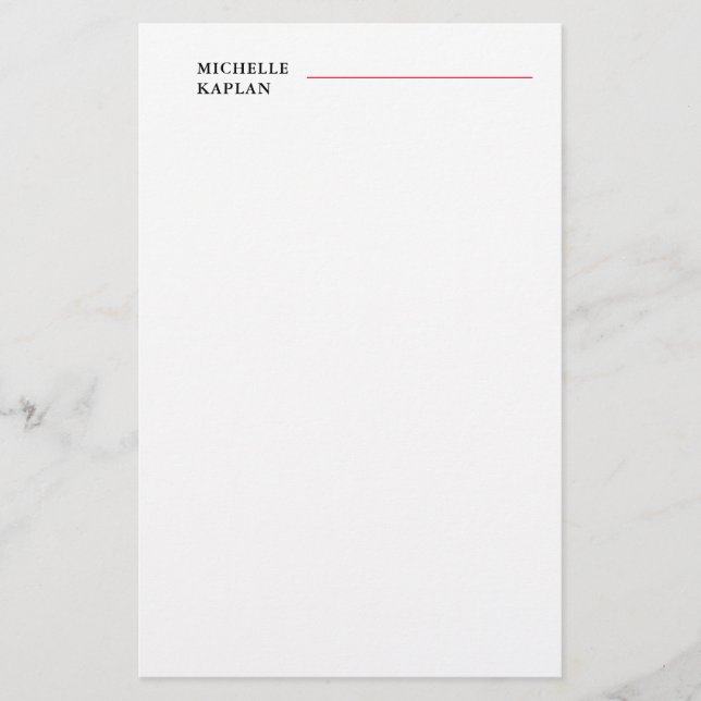 Svartvit modern Professionell-Exklusiv Brevpapper (Framsida)