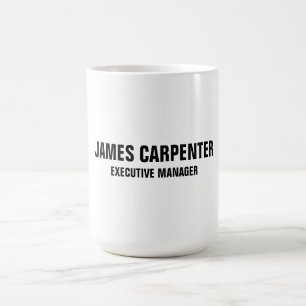 Svartvit, modern Professionell med fetstil Kaffemugg