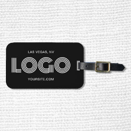 Svartvit modern rektangulär Logotyp Bagagebricka
