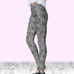 Svartvit modern snyggt trendig mönster leggings<br><div class="desc">Dessa söta svarta och vita mönstrade balar är ett bra grundläggande mönster som är sött för yoga-klass eller bara för att klä sig. Baserat på en traditionell konsthistorik är de moderna och snyggtar och kan bäras med en rad andra mönster. En underbar gåva till henne för vardaglig bära.</div>