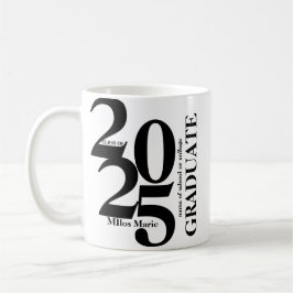 Svartvit Modern studenten-minne Kaffemugg
