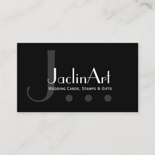 Svartvit modern visitkortmall visitkort (Framsida)