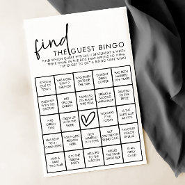 Svartvit Möhippa Gäst Bingo-spel